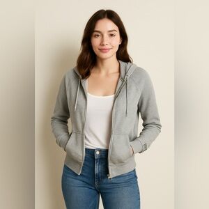 Aerie OffLine Grey Cropped Hoodie M